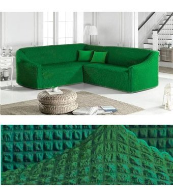 Heytgah Polyester Bürümcük Süngersiz Kapitone Giydirmeli Yeşil L Koltuk Koltuk Örtüsü 300x450 cm