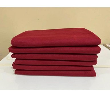 Bursalı Polyester Kanvas Jakarlı Süngersiz Düz Bordo Üçlü Koltuk Örtüsü 220x180 cm
