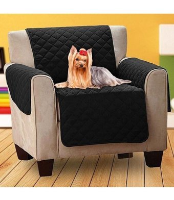 Ankaflex Pamuklu - Polyester Süngerli Su Geçirmez Siyah Tekli Koltuk Örtüsü 55x134 cm