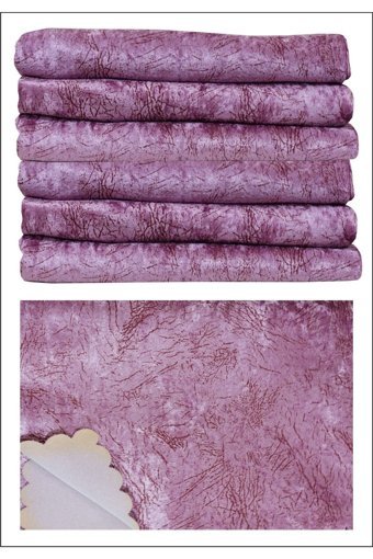 Şehrinaz Home Kadife Polar Süngerli Çizgili Mor Tekli Koltuk Örtüsü 170x200 cm