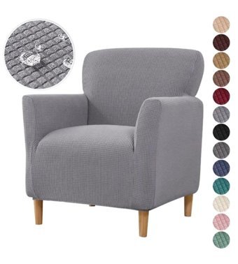 Güzel Aral Pamuklu - Polyester Kapitone Giydirmeli Gri Tekli Koltuk Örtüsü 80x120 cm