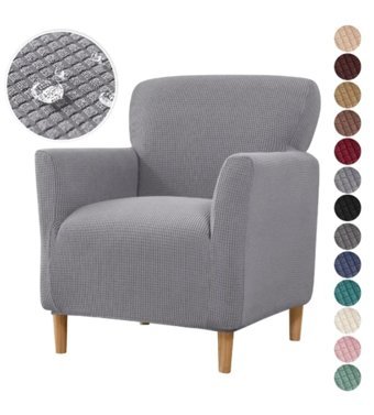 Güzel Aral Pamuklu - Polyester Kapitone Giydirmeli Gri Tekli Koltuk Örtüsü 80x120 cm