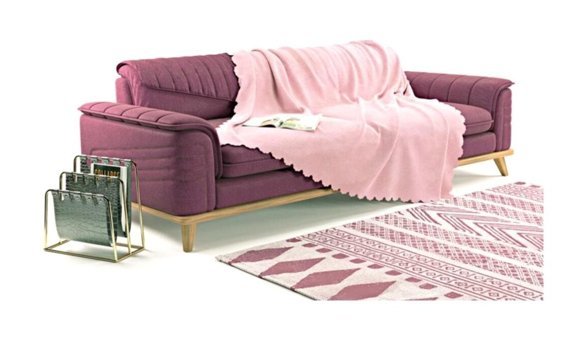 A.S.T Topdağı Tekstil Polyester Süngersiz Düz Pembe Tekli Koltuk Örtüsü 165x210 cm