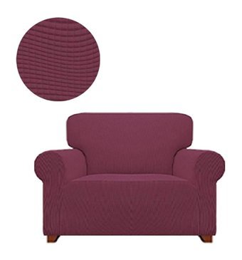 Elgeyar Polyester Likralı Jakarlı Süngersiz Armürlü Giydirmeli Pembe Tekli Koltuk Örtüsü 75x115 cm