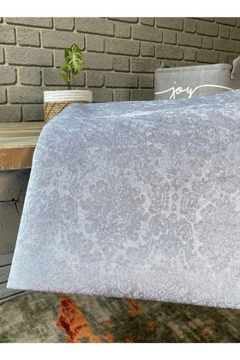 Akyol Home Pamuklu Saten Süngerli Gri Tekli Koltuk Örtüsü 170x220 cm