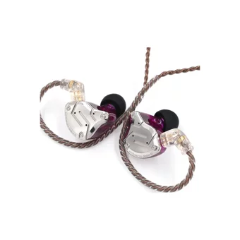 Kz Zs10 Pro 10 Silikonlu Mikrofonlu Örgülü 3.5 Mm Jak Kablolu Kulaklık Mor
