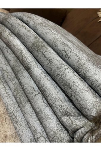 Tekstilsa Kadife Polar Süngerli Hayvan Desenli Gri Tekli Koltuk Örtüsü 170x210 cm