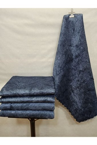 Madame Clean Home Pamuklu - Polyester Süngerli Çizgili Lacivert Tekli Koltuk Örtüsü 170x210 cm