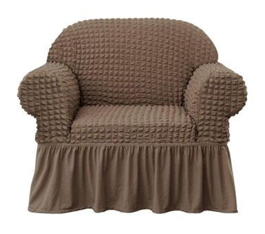 Elgeyar Pamuklu - Polyester Bürümcük Jakarlı Süngersiz Armürlü Giydirmeli Lacivert Tekli Koltuk Örtüsü 70x80 cm