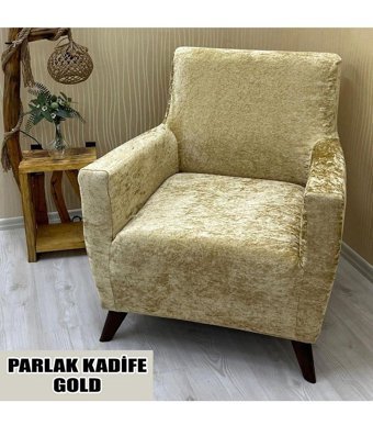 Kılıfsan Pamuklu - Polyester Süngersiz Giydirmeli Altın Tekli Koltuk Örtüsü 55x62 cm