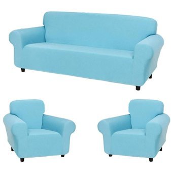 Elgeyar Polyester Likralı Jakarlı Süngersiz Armürlü Giydirmeli Turkuaz Beşli Koltuk Örtüsü 180x230 cm