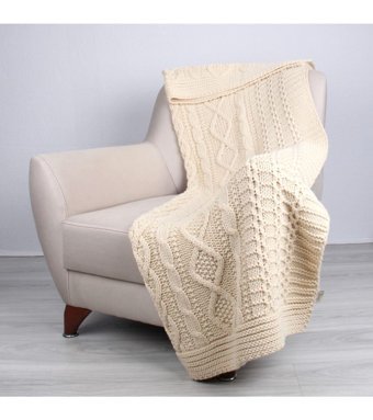Betires Home TZ-14017 Akrilik-Pamuklu Süngersiz Krem Tekli Koltuk Örtüsü 130x170 cm