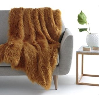 Mer Home Polyester Peluş Süngersiz Kahverengi Tekli Koltuk Örtüsü 90x150 cm