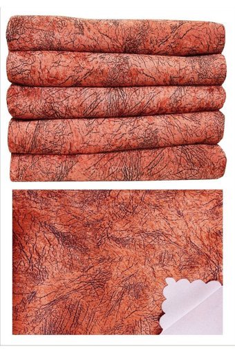 Şehrinaz Home Kadife Polar Süngerli Çizgili Turuncu Tekli Koltuk Örtüsü 170x200 cm