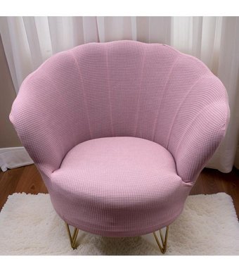 Uzhanem Papatya Pamuklu - Polyester Bürümcük-Likralı Süngerli Çiçek Desenli Giydirmeli Lastikli Pembe Tekli Koltuk Örtüsü 83x75 cm