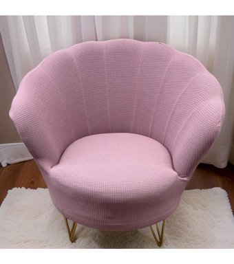 Uzhanem Papatya Pamuklu - Polyester Bürümcük-Likralı Süngerli Çiçek Desenli Giydirmeli Lastikli Pembe Tekli Koltuk Örtüsü 83x75 cm