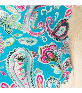 Benimol Polyester Süngersiz Şal Desenli Mavi Tekli Koltuk Örtüsü 175x215 cm