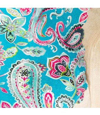 Benimol Polyester Süngersiz Şal Desenli Mavi Tekli Koltuk Örtüsü 175x215 cm