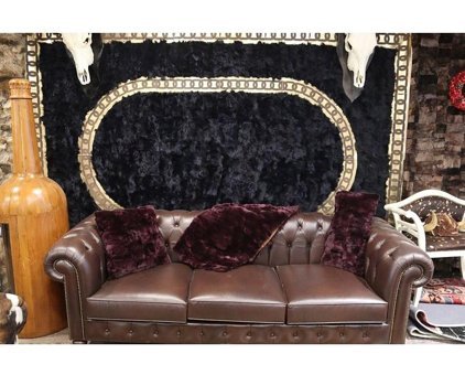 Dericibey Pamuklu Tüylü Süngersiz Kırmızı Üçlü Koltuk Örtüsü 50x180 cm
