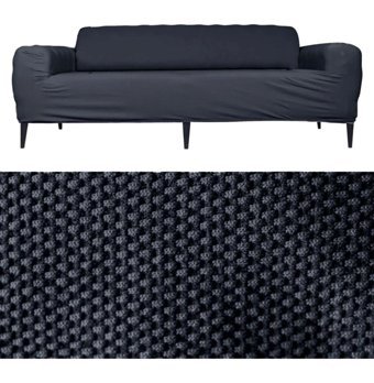 Tuchmall Polyester Likralı Süngerli Petek Desenli Giydirmeli Gri Tekli Koltuk Örtüsü 180x240 cm