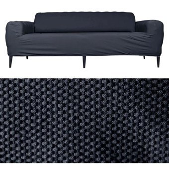 Tuchmall Polyester Likralı Süngerli Petek Desenli Giydirmeli Gri Tekli Koltuk Örtüsü 180x240 cm