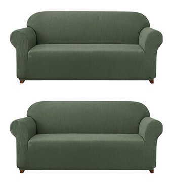 Elgeyar Polyester Likralı Jakarlı Süngersiz Armürlü Giydirmeli Yeşil Altılı Koltuk Örtüsü 180x230 cm