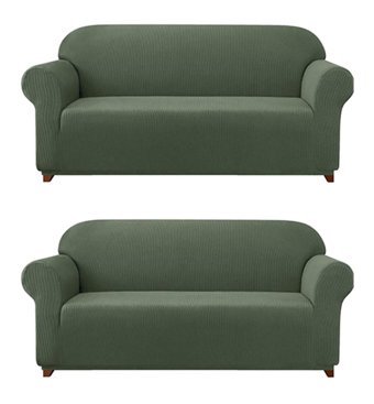 Elgeyar Polyester Likralı Jakarlı Süngersiz Armürlü Giydirmeli Yeşil Altılı Koltuk Örtüsü 180x230 cm