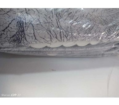 Dervişoğlu Pamuklu Saten Polar Jakarlı Süngerli Gri Üçlü Koltuk Örtüsü