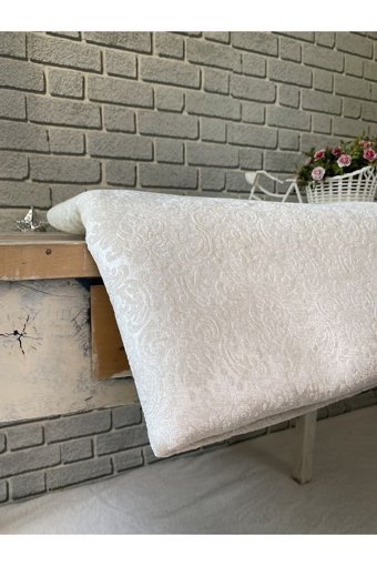 Akyol Home Pamuklu Saten Süngerli Beyaz Tekli Koltuk Örtüsü 170x220 cm