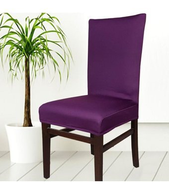 Abeltrade Polyester Süngersiz Düz Giydirmeli Lastikli Mor Tekli Koltuk Örtüsü 35x65 cm