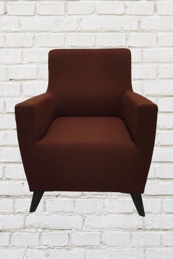 Şahane Ev Mikro Polyester Likralı Jakarlı Süngersiz Düz Giydirmeli Lastikli Kiremit Tekli Koltuk Örtüsü 55x8 cm