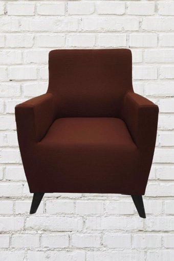 Şahane Ev Mikro Polyester Likralı Jakarlı Süngersiz Düz Giydirmeli Lastikli Kiremit Tekli Koltuk Örtüsü 55x8 cm