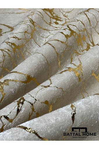 Battal Home Collections Kadife Varaklı Süngerli Krem Tekli Koltuk Örtüsü 170x220 cm