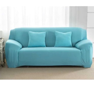 Akbu Polyester Likralı Süngersiz Düz Giydirmeli Lastikli Turkuaz Tekli Koltuk Örtüsü 180x230 cm