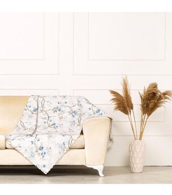 Benimol Polyester Süngersiz Çiçek Desenli Tekli Koltuk Örtüsü 175x215 cm