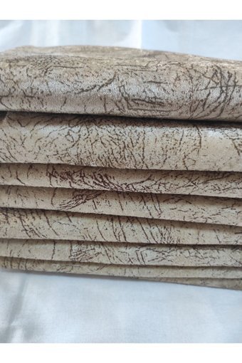 Selçuklu Tekstil Polyester Polar Pofuduk Süngerli Çizgili Kahverengi Üçlü Koltuk Örtüsü 175x215 cm
