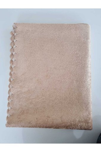Aysalife Home Tekstil Kadife Süngerli Osmanlı Desenli Kahverengi Tekli Koltuk Örtüsü 170x220 cm