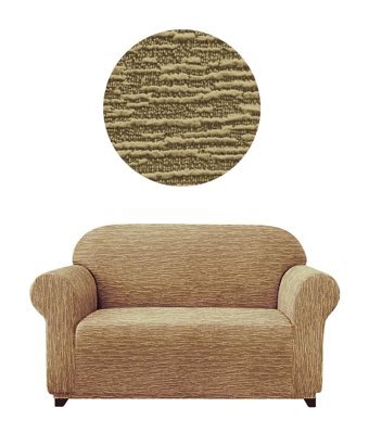 Bright Home Polyester Süngersiz Çubuk Desenli Giydirmeli Lastikli Kahverengi Tekli Koltuk Örtüsü 120x170 cm