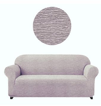 Sahibnur Polyester Likralı Jakarlı Süngersiz Düz Giydirmeli Kahverengi Üçlü Koltuk Örtüsü 180x230 cm