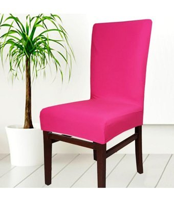Abeltrade Polyester Süngersiz Düz Giydirmeli Lastikli Fuşya Altılı Koltuk Örtüsü 34x48 cm