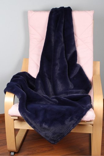 Bc Home Polyester Peluş Süngersiz Düz Lacivert Tekli Koltuk Örtüsü 90x140 cm