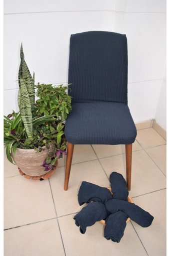 Sdr Home Collection Likralı Lacivert Koltuk Örtüsü