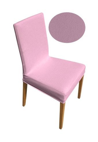 Uygar Home Pamuklu - Polyester Likralı Süngersiz Düz Giydirmeli Pembe Tekli Koltuk Örtüsü 38x50 cm