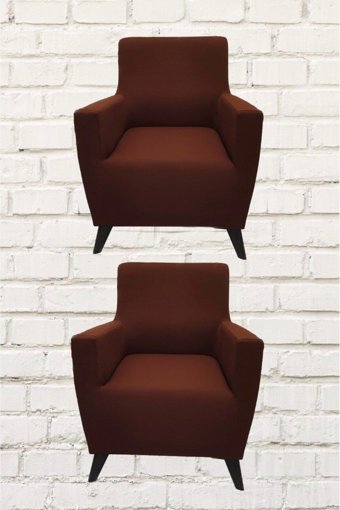 Şahane Ev Mikro Polyester Likralı Jakarlı Süngersiz Düz Giydirmeli Lastikli Kiremit Tekli Koltuk Örtüsü 38x46 cm