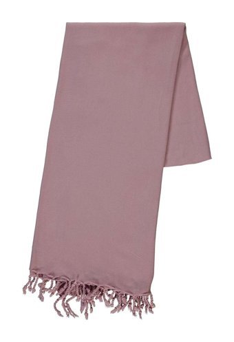 Hare Pamuklu Püsküllü Süngersiz Düz Pembe Tekli Koltuk Örtüsü 170x210 cm