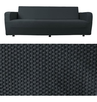 Tuchmall Polyester Likralı Süngerli Petek Desenli Giydirmeli Antrasit Tekli Koltuk Örtüsü 180x230 cm