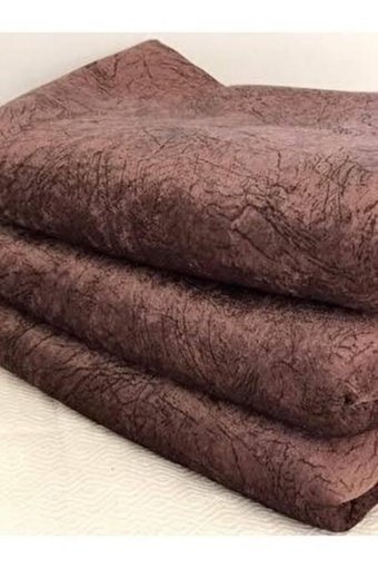 Leblanc Polyester Süngerli Çizgili Kahverengi Tekli Koltuk Örtüsü 170x220 cm