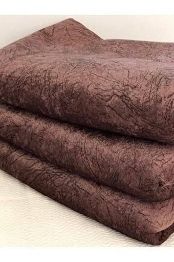 Leblanc Polyester Süngerli Çizgili Kahverengi Tekli Koltuk Örtüsü 170x220 cm