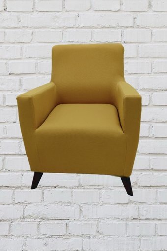 Şahane Ev Mikro Polyester Likralı Jakarlı Süngersiz Düz Giydirmeli Lastikli Hardal Tekli Koltuk Örtüsü 140 cm