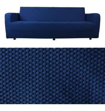 Bibaha Polyester Likralı Süngersiz Petek Desenli Giydirmeli Lastikli Lacivert Tekli Koltuk Örtüsü 180x230 cm